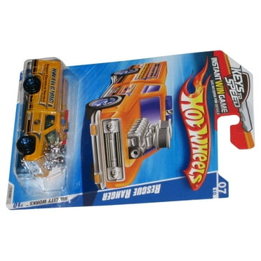 Hot Wheels HW City Works '10 07/10 Yellow Rescue Ranger Toy Truck 115/240 - (Keys To Speed Card)