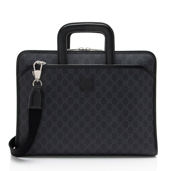 Pre-Owned Gucci GG Supreme Interlocking G Briefcase