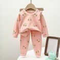 thumbnail image 2 of TOWED22 Infant Toddler Winter Clothes Outfits Long Sleeve Graphic Crewneck T-Shirt Sweatpants Cozy 2 Piece Set(Pink,3-4 Y), 2 of 6