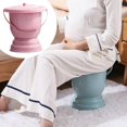 thumbnail image 3 of STARTIST Handheld Spittoon with Lid Household Generic Plastics Long-Lasting Chamber Pot 28x27cm Pink, 3 of 7