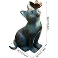 thumbnail image 4 of Piezas Estatua de jardín de gato, Estatua de gato con mariposa, Decoración de escultura de gato, Escultura de animal de resina al aire libre para el adorno de jardín de la habitación del hogar Ormromra BST3057519, 4 of 5