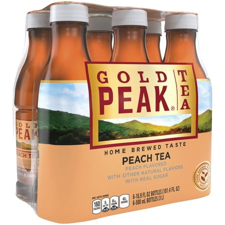 (12 Bottles) Gold Peak Peach Tea, 16.9 Fl Oz