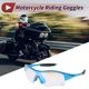 thumbnail image 2 of Ofertas únicas 1 juego de gafas de motocicleta PC TPU gafas de ciclismo lente azul claro marco azul, 2 of 6