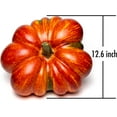 thumbnail image 2 of Large Artificial Pumpkin, 12.6inch Hand-Made Fake Pumpkin for Fall Harvest Festival Thanksgiving Halloween Decor (Orange Speckles), 2 of 3