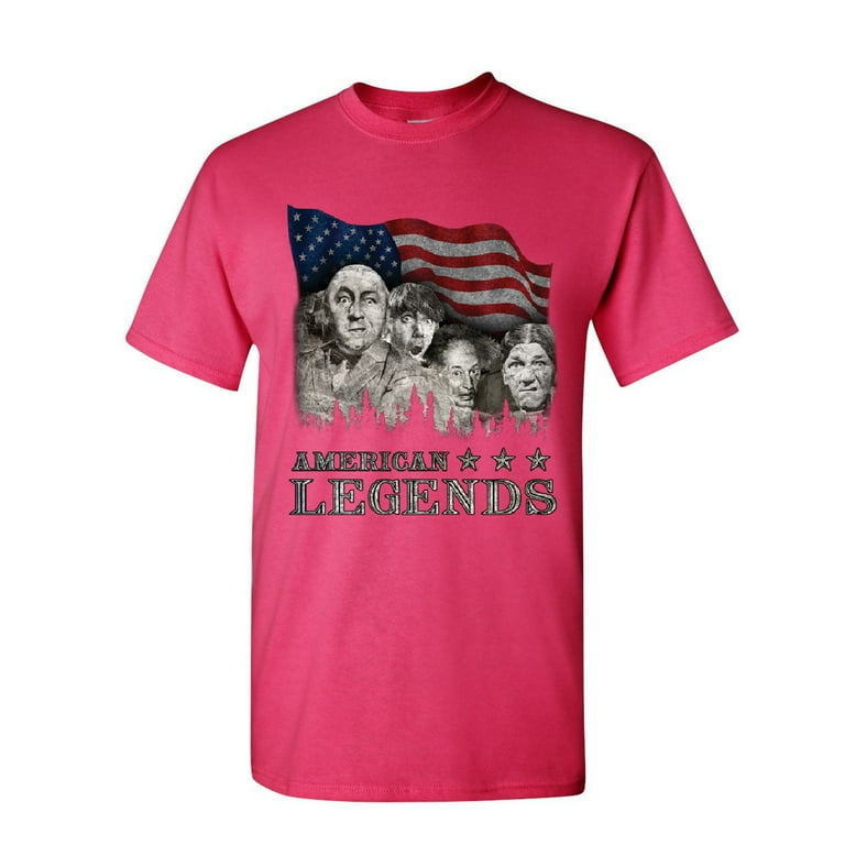 Tee Rushmorons The Three Stooges T-Shirt Mount Rushmore Funny Mens Shirt, Pink, Small - Walmart.com