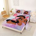 thumbnail image 2 of Castle Fairy Magical Black Elf Bed Sheets 4-Piece,Glitter Wing Print Full Size Sheets,Pastel,1 Fitted Sheet, 1 Flat Sheet and 2 Pillowcases, 2 of 6