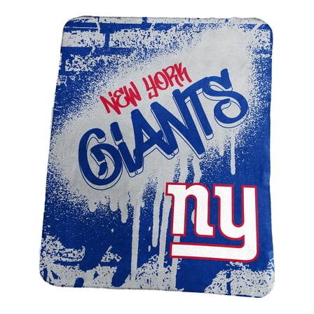 Logo Brands New York Giants 50" x 60" Classic Graffiti Fleece Throw Blanket