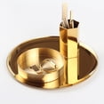 thumbnail image 4 of BANDEJA DECORATIVA forma forma forma Bandeja de Servicio Soporte de Maquillaje Soporte de Exhibición , Oro, 280 mm Gloria Bandeja lujosa de la placa de la manera, 4 of 9