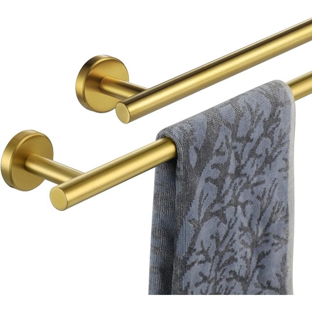 Double Towel Bar Matte Stainless Steel Bath Towel Rack for Bathroom Towel Holder Wall Mount Total Length TBLPB