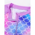 thumbnail image 5 of Usaibhir Girls Rash Guard Swimsuit Scales Print Shirt with Shorts for Sports Girls Swimsuits Size 3-10Y, 5 of 8