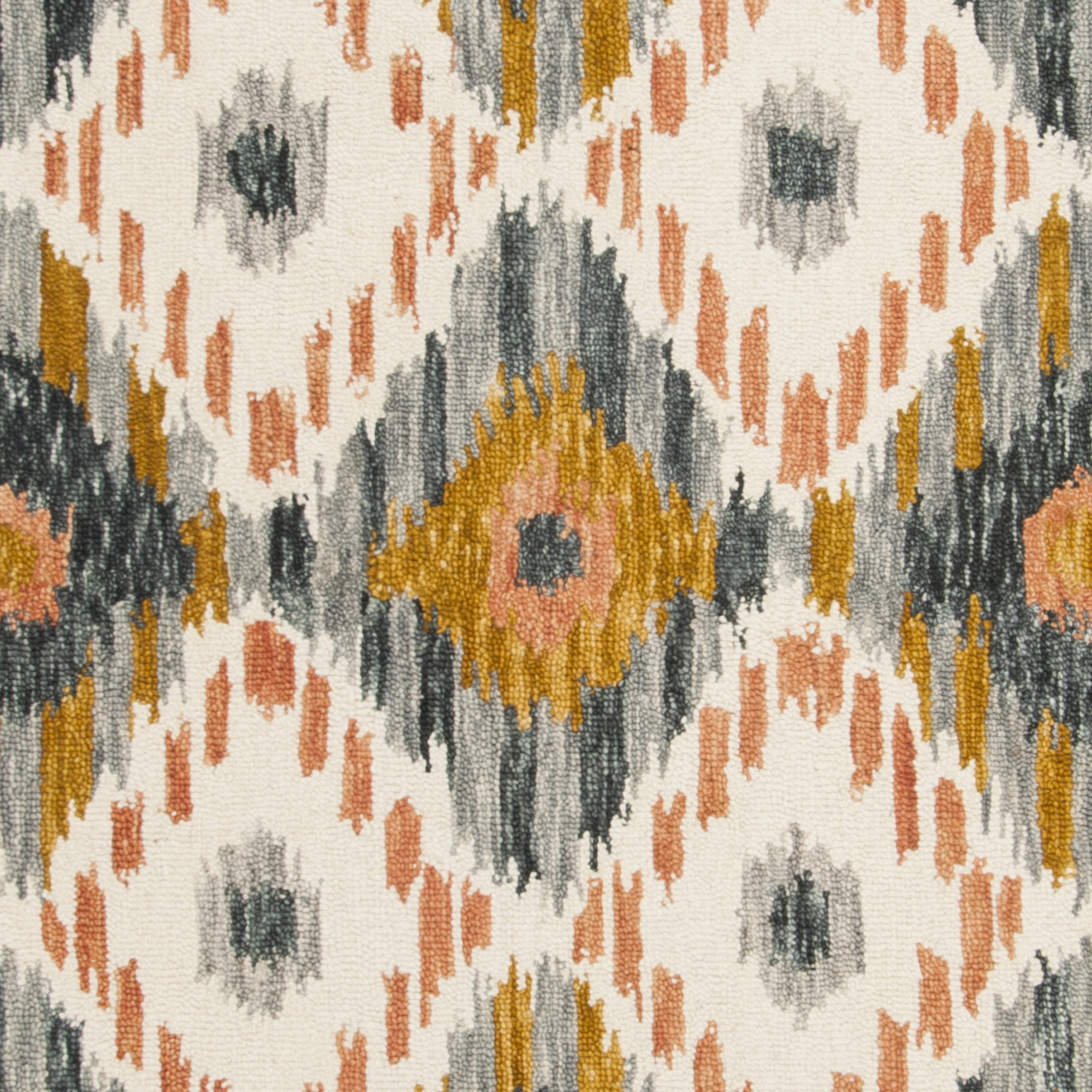 SAFAVIEH Suzani Leyla Southwestern Wool Area Rug, Ivory/Gold, 8' x 10'