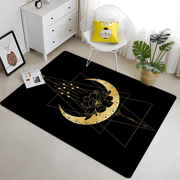 Alfombra mágica de astrología eotérica, escala de justicia para sala de estar, Camping, Picnic, objetos alienígenas, esterilla de Yoga antideslizante80x120cm (31x47 pulgadas)80x120cm (31x47 pulgadas) zhangmengya unisex