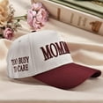 thumbnail image 3 of Vintage Two-Tone Women's Baseball Cap, Mommin Trucker Hat for Women & Men, Adjustable Baseball Cap, Mother Day Ponytail Hat, 3 of 15