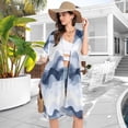 thumbnail image 5 of Art Blue Wave Women's Swimwear Cover Up Summer Cardigan Beach Pool Cover Up Loose for Swimsuits Casual Wear, 5 of 7