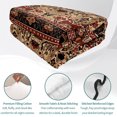 thumbnail image 4 of Twin XL Quilt Set 68''x98'', Brown Red Boho Lightweight Summer Bedspread Coverlet Set with 2 Pillow Shams, Vintage Geometric Abstract Art Breathable All Season Quilt Bedding for Dorm/Guest Room, 4 of 9