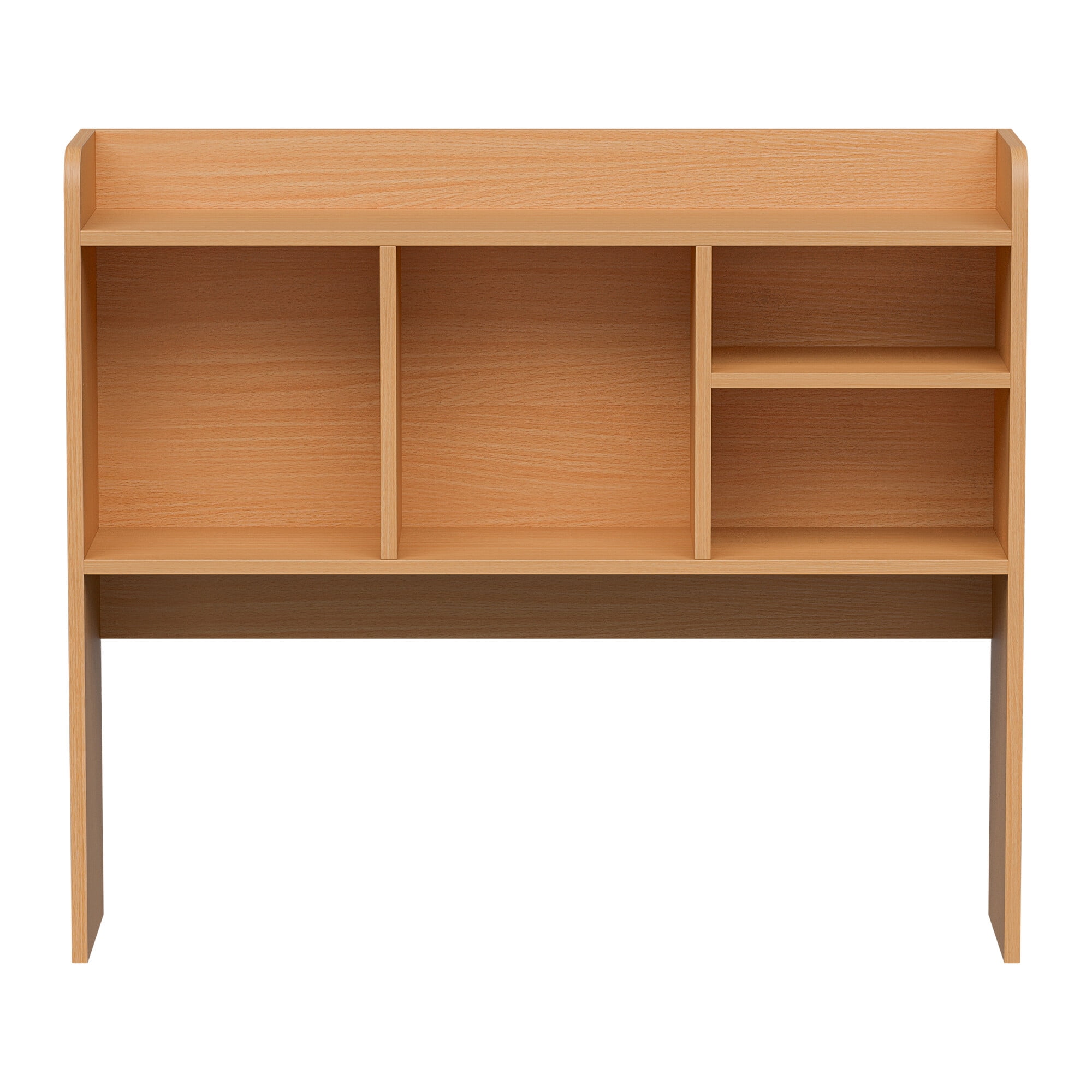 ZENSTYLE Freestanding Desk Organizer Tabletop Bookshelf with 4 Shelves Wood Frame Natural