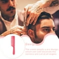 thumbnail image 2 of Peigne Fermé DIY Brosse de Coiffure Réutilisable Brosse de Coiffure Courbée Peigne Accessoires de Barbiers Outil de Coiffure Manche Rond Hommes Femmes Massage Rose, 2 of 7