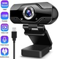 thumbnail image 1 of Video Calling Recording Conferencing Live Class Webcam,1080P Full HD Webcam USB Desktop & Laptop Webcam Live Streaming Webcam with Microphone Widescreen HD Video Webcam, 1 of 6