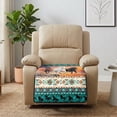 thumbnail image 4 of ZIATUBLES Running Horse Tribal Sunset Print Recliner Chair Cover, Quilted Polyester Anti-Slip Furniture Protector, Washable Pets Friendly Recliner Couch Slipcover for Living Room, 4 of 8