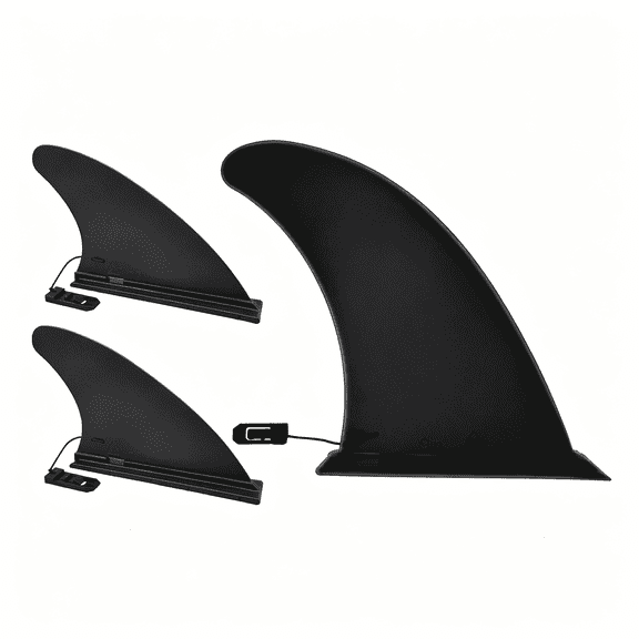 BESTSKY Set of 3 Paddle Board Fins Replacement (1P 9" & 2P 5"), Nylon Fiberglass Reinforced Detachable Quick Release Stand Up Paddle Board Accessories for Most Isup and Inflatable Paddleboard