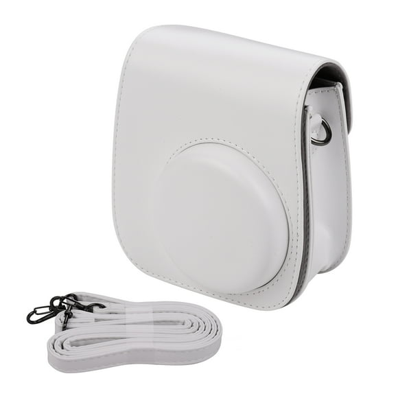 Étui Sac Support pour Appareil Photo Instantané Portable en Cuir PU avec Bandoulière Compatible avec Fujifilm Fuji Instax Mini 11