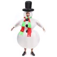 thumbnail image 3 of Adult Inflatable Snowman Costume Halloween Christmas Party Clothing Fancy Dress, 3 of 6