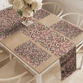 thumbnail image 2 of Ambesonne Spring Table Runner & Placemats, Retro Tulips Flowers, Placemat 4 pcs + Runner 14"x72", Cocoa Coral Cream, 2 of 2