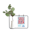 thumbnail image 1 of Los amantes de la pintura de la flor de la planta Jarrones colgantes de vidrio transparente Decoración Botella, 1 of 4
