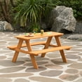 thumbnail image 5 of Wooden Kids Outdoor Picnic Table for Garden and Backyard, Stained, 5 of 8