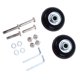 thumbnail image 3 of Ruedas de equipaje de 2 uds, ruedas de maleta de Metal de goma fuerte, giratorias, flexibles, ultrasilenciosas, con tornillos para reemplazo, 1,97x0,71 pulgadas, 3 of 5