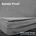 thumbnail image 4 of Kullavik Outdoor Patio Cushion Covers,Water-Resistant 25.4 x 25.4 x 4 inch Patio Furniture Chair Cushion Slipcover,Grey, 4 of 7