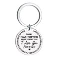 thumbnail image 1 of Porte-clés Pendentif pour Ma Fille, Accessoire Collier Lettre A-z26, Carte Ronde, 1 of 5