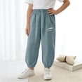 thumbnail image 2 of Piuwrlz 5-6 Girls Boys Tapered Sweatpants Kids Pants Jogger Pant Green Size 5-6 Years, 2 of 8