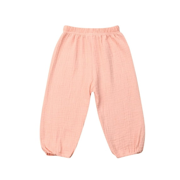 Douhoow Unisex Baby Loose Pants Wrinkled Cotton Bloomers Solid Color Trousers
