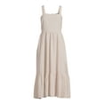 thumbnail image 5 of Time & Tru Women's Tie Back Midi Dress, 5 of 5