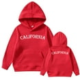 thumbnail image 4 of Girls Hoodie Long Sleeve Spring Letter California Print Hooded Sweatshirt(Big Boys), 4 of 5