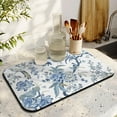 thumbnail image 3 of 2 Pack Washable Rubber Multicolored Flower Leaves Dish Drying Mats for Kitchen Counter Home Large Coffee Bar Pad Accessories and Decor for Utensils Stemware (2pcs 19.5''x12''), 3 of 6