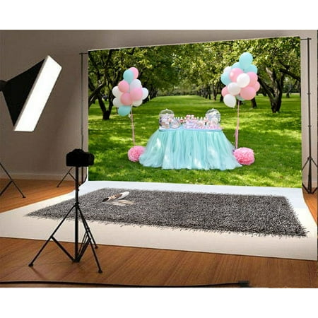Hellodecor Polyster 7x5ft Photography Background Candy Table