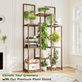 thumbnail image 2 of Soporte para plantas EnHomee Wood para interiores y exteriores, 34,2 x 30 x 120 cm, 11 a 16 macetas, 2 of 9