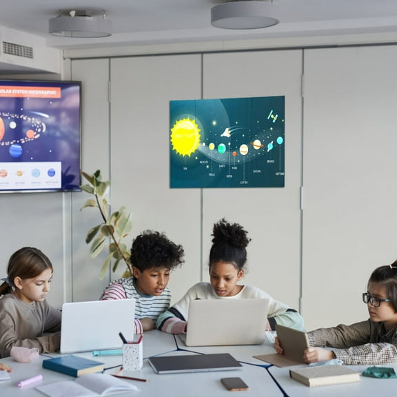 OULII White Trifold Display Board Corrugated Efficient Space Utilization 4Pcs