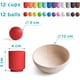 thumbnail image 1 of Juego clasificador de madera de juguete de bolas en tazas, 12 bolas de 30mm, edad 1+, clasificación y conteo de colores, educación de aprendizaje preescolar, 1 of 7