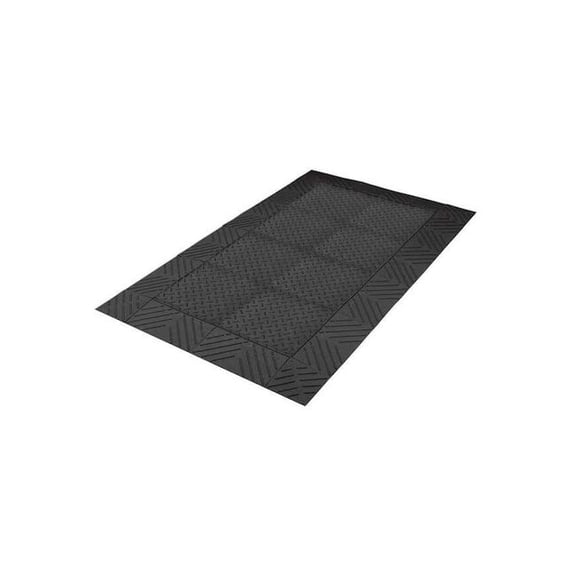 Antifatigue Mat, 72" L x 4 ft. W, 1" Thickness, PVC, Diamond, Black