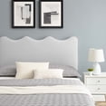 thumbnail image 4 of Modway Current Modern Performance Velvet Queen Platform Bed in Light Gray, 4 of 12