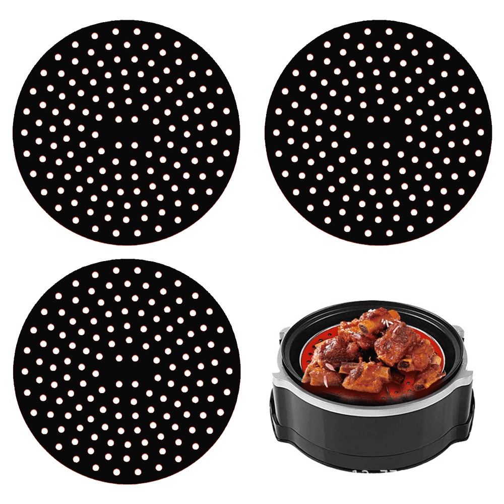 Reusable Silicone Air Fryer Liners 3 Pack, Easy Clean Air Fryer