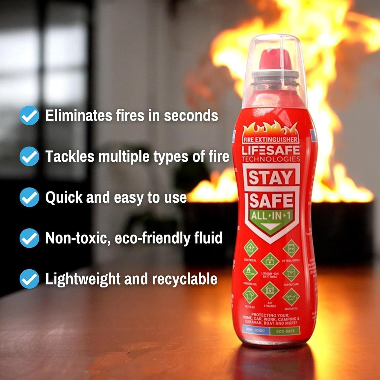 StaySafe AllinOne Portable Fire Extinguisher