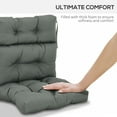 thumbnail image 4 of Outsunny Outdoor Seat/Back Chair Cushion Patio Chair Cushion w/ Ties Grey, 4 of 10