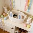 thumbnail image 4 of Sktrjpolfis Easter Bunny Ear Storage Basket Easter Egg Hunt Baskets 12.2x8.28x8.66in Polyester, 4 of 5