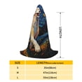 thumbnail image 2 of Honeii Vintage Starry Sky Labrador A Print Poncho Cape, Cloak Coat, Snuggly Hooded Wearable Blanket, Hooded Cape For Teenagers,Halloween Costumes-Large, 2 of 7
