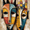 Abstract Tribal Masks, variant on UXIEQU Cheetah with Scarf Canvas Wall Art 15.75x11.81 Inches
