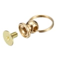 thumbnail image 4 of Unique Bargains 6x8mm Ball Head Stud Rivets Screw Back with Double Split Ring, 12Pack Button Nipple Rivet, Gold Tone, 4 of 4
